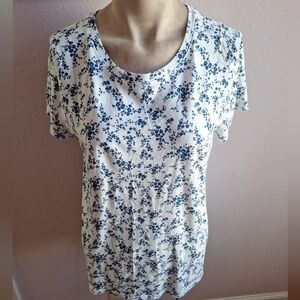 Floral Blue Women's Top